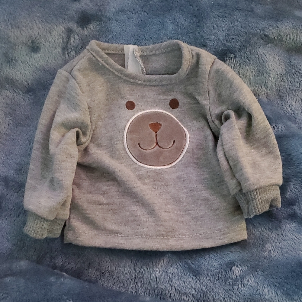 Gray Bear Face Kids Sweatshirt